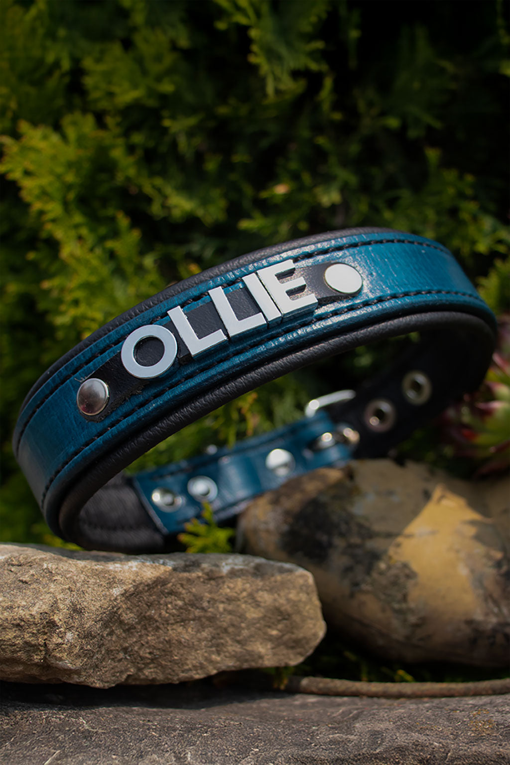 Artisan Series - Deluxe 1 inch wide Collar with Metal Font.