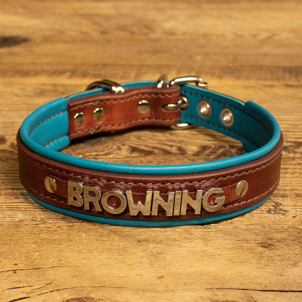 Artisan Series - Deluxe 1 inch wide Collar with Metal Font.