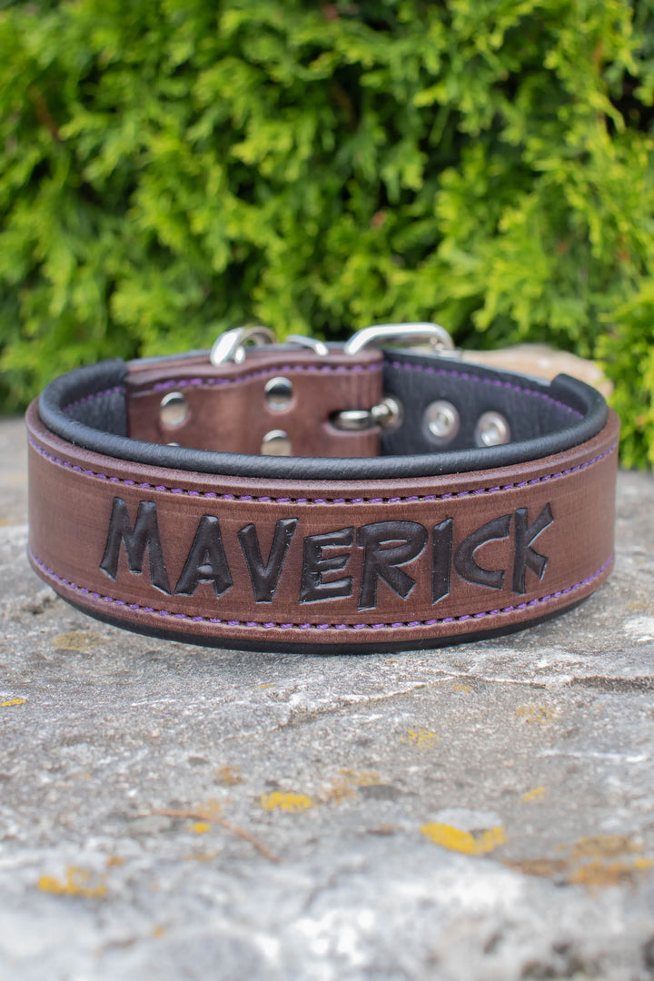 Artisan Series - Deluxe 1½ inch wide Collar with Font.