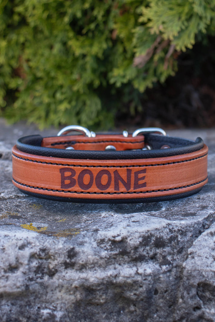 Artisan Series - Deluxe 1 inch wide Collar with Font