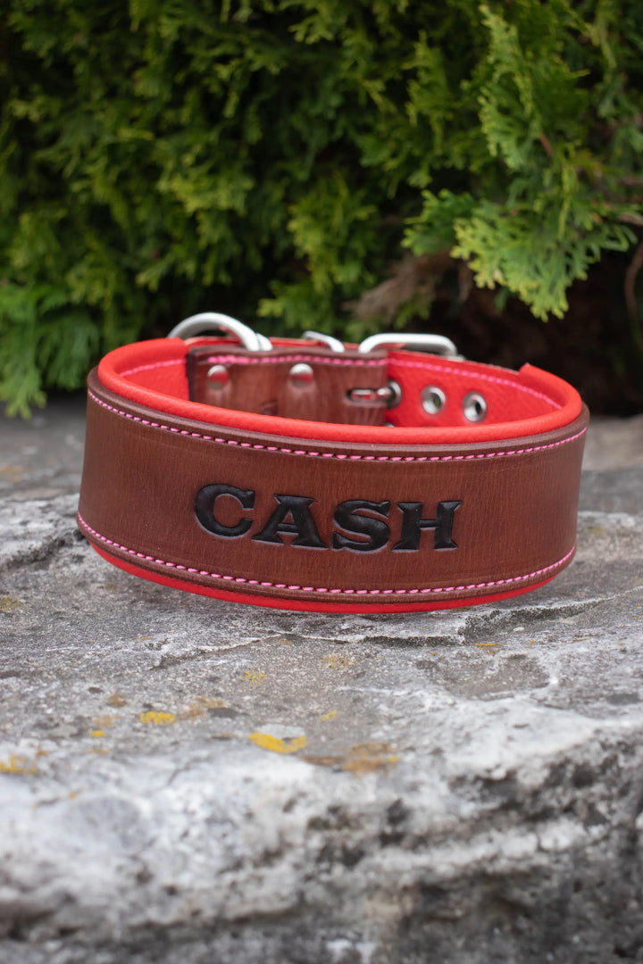 Artisan Series - Deluxe 2 inch wide Collar with Font.