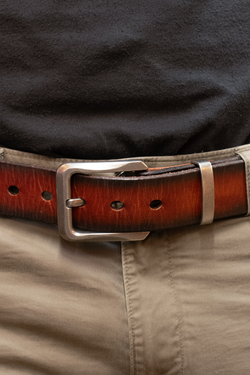 Cleaned belt lifestyle shot with improved lighting