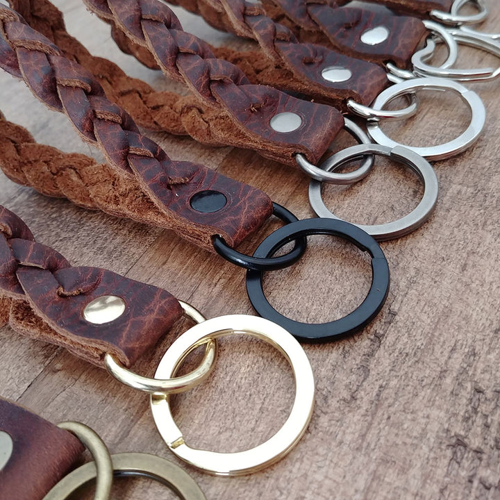 Leather Braided Key Chain - The Grizzly
