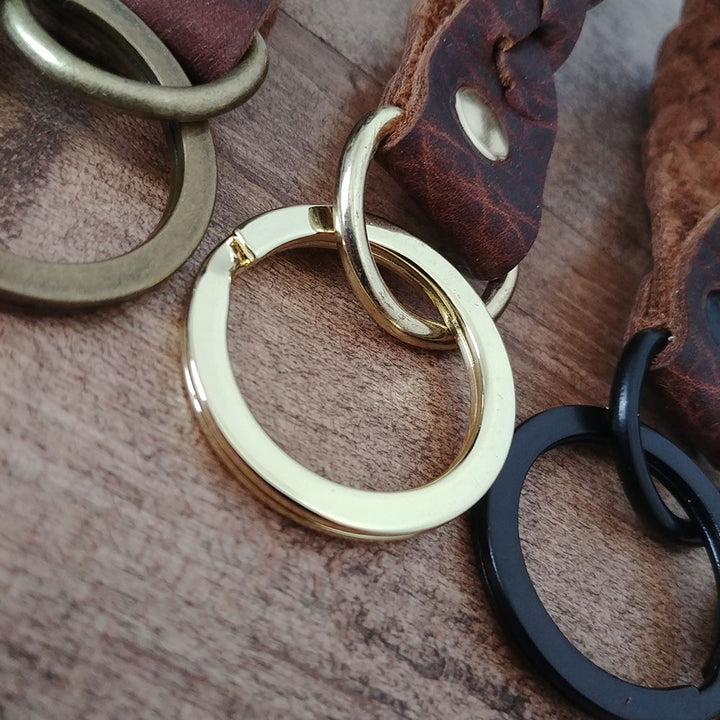 Leather Braided Key Chain - The Grizzly