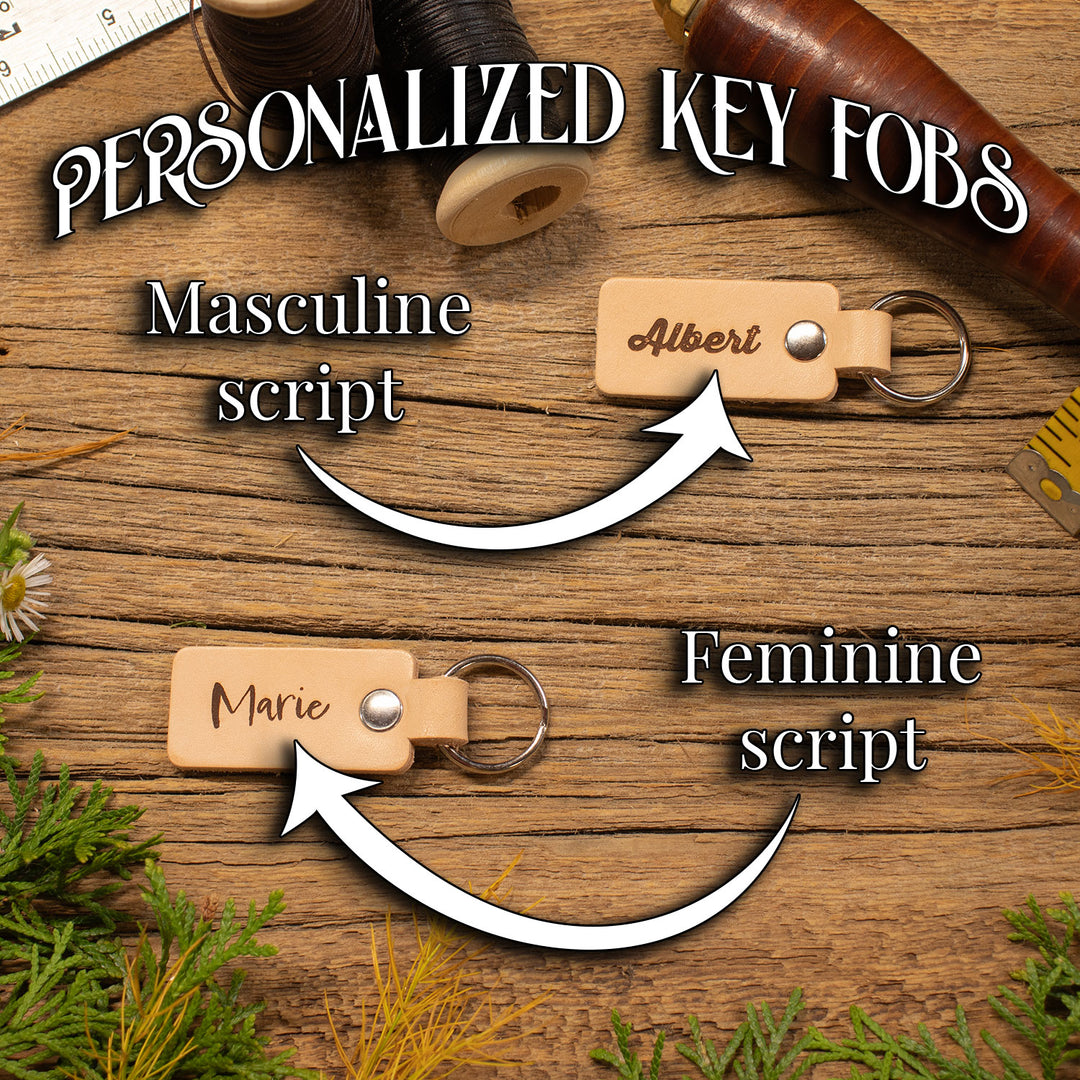 Personalized Named Key Fobs