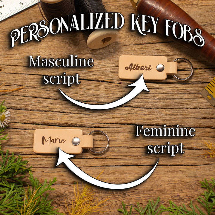 Personalized Named Key Fobs