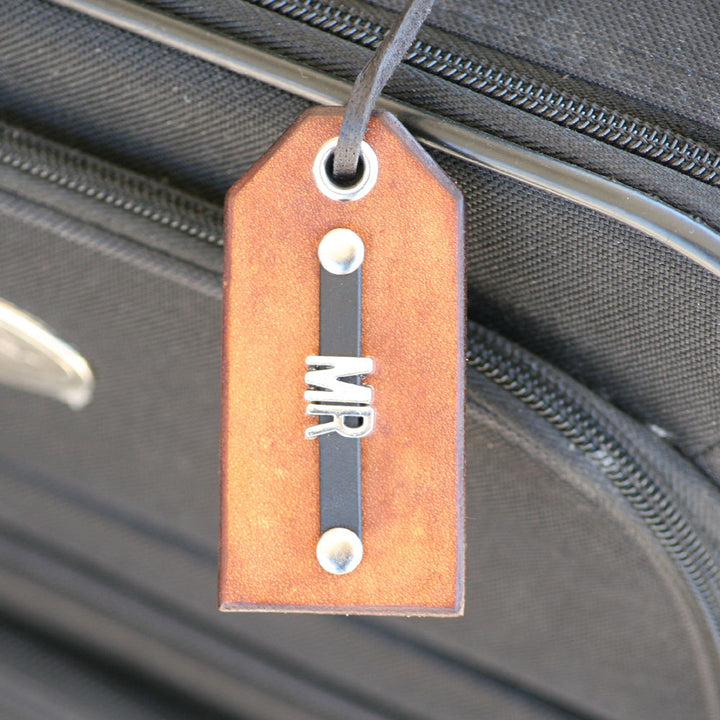 Luggage tags with metal font