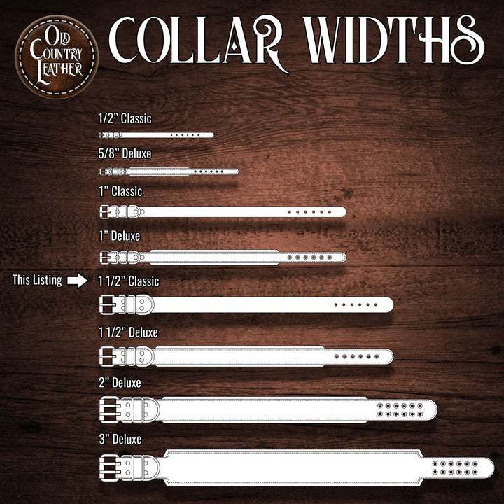 Artisan Series - Classic 1½ inch wide collar with Font.