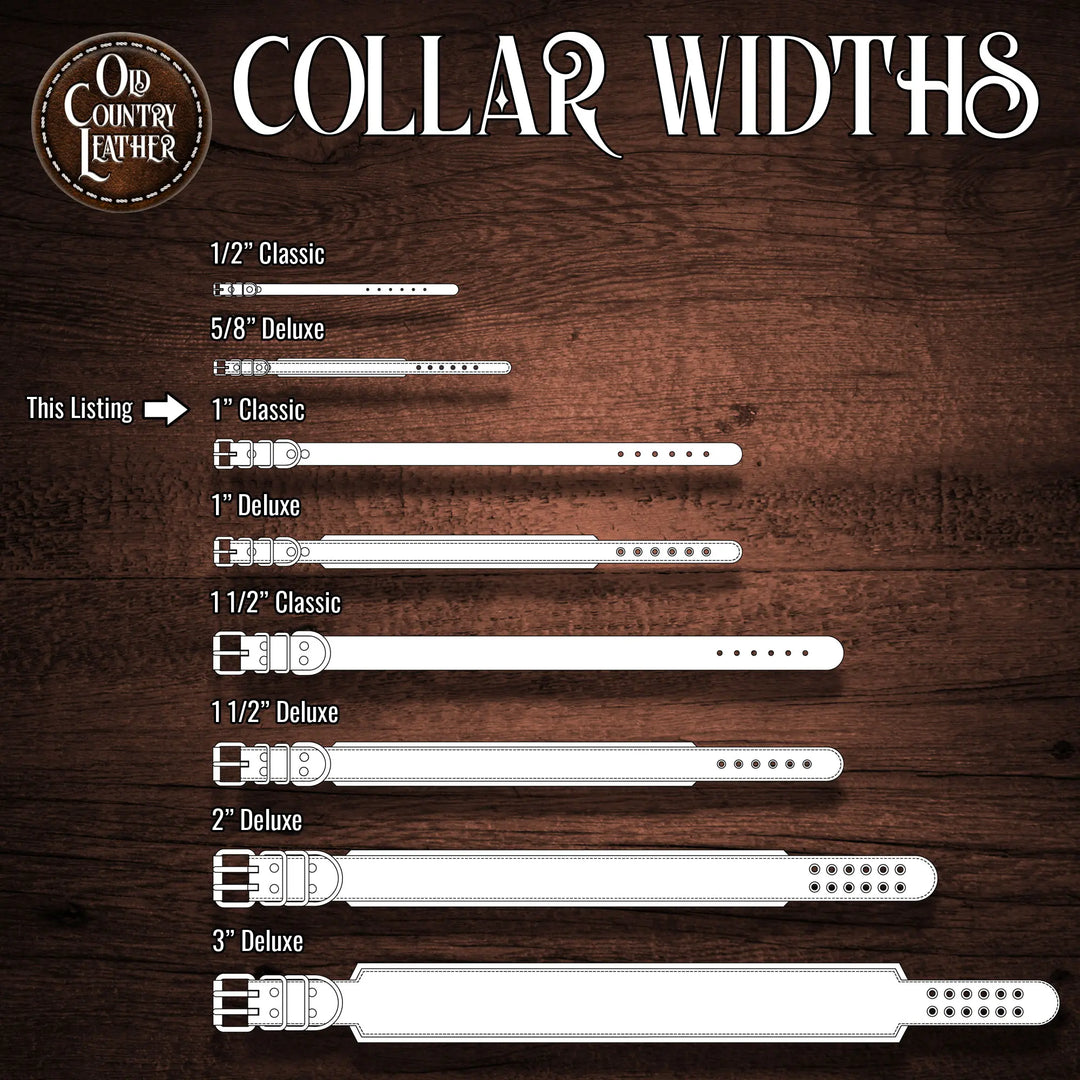 Artisan Series - Classic 1 inch wide collar with patterns