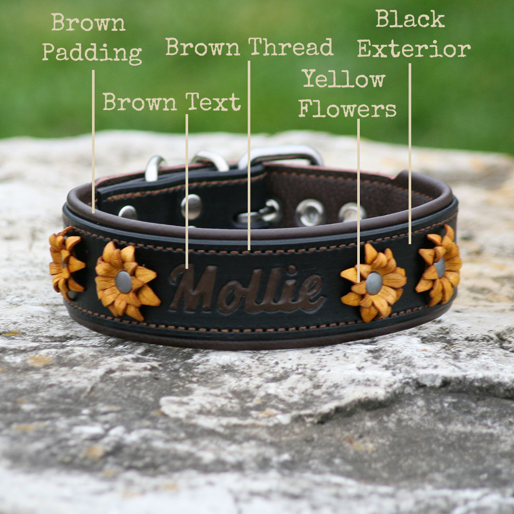 Personalized Engraved Leather Dog Collar Name Leather Collar Brown Leather  Collar – Country Barn Babe